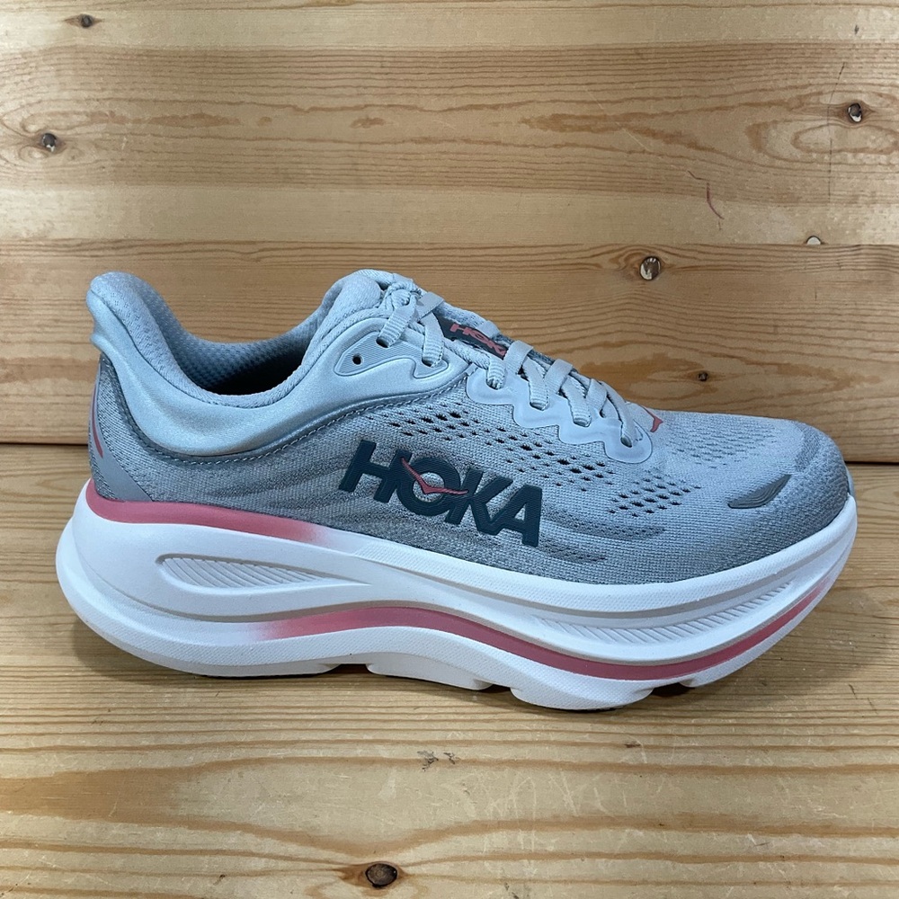 Hoka One Bondi 9 Running Shoes Women’s 7 D WIDE Blue White Pink 1162014 MBLW - Picture 2 of 9